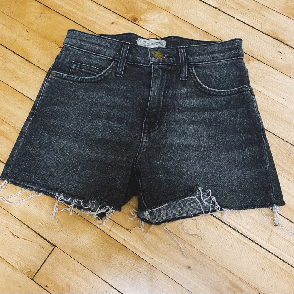 Current/Elliot black denim cutoff shorts
